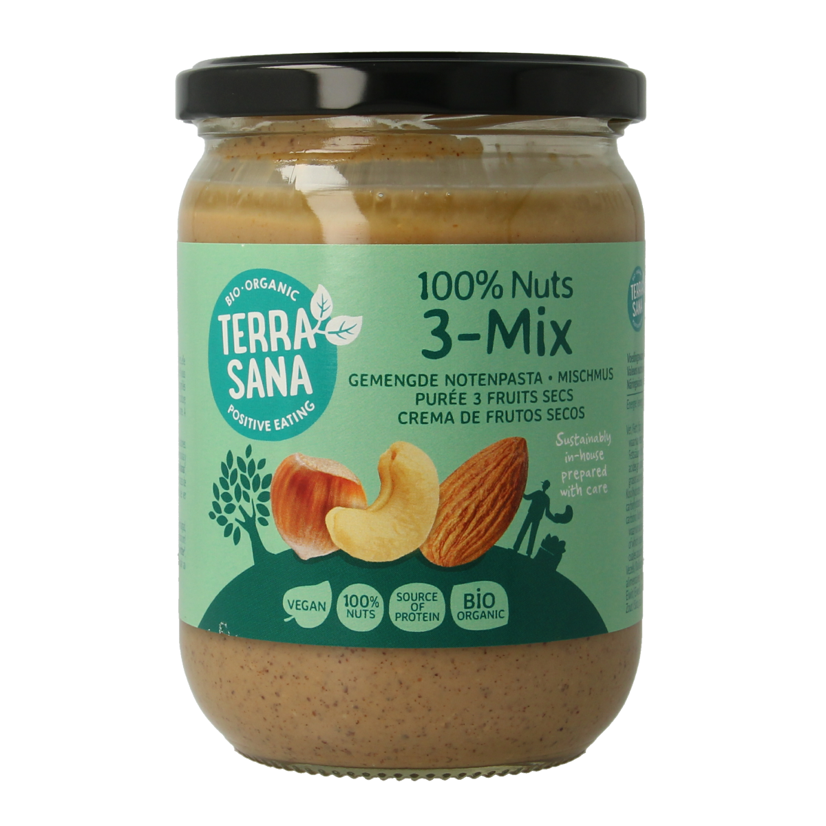 TerraSana 3 mix notenpasta zonder pinda bio 500.00 Gram