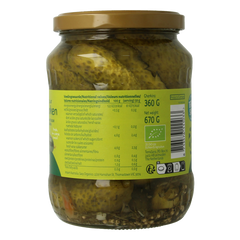 TerraSana Augurken fris zoet/zuur bio 670.00 Gram