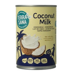 TerraSana Kokosmelk 22% vet bio 400 Milliliter