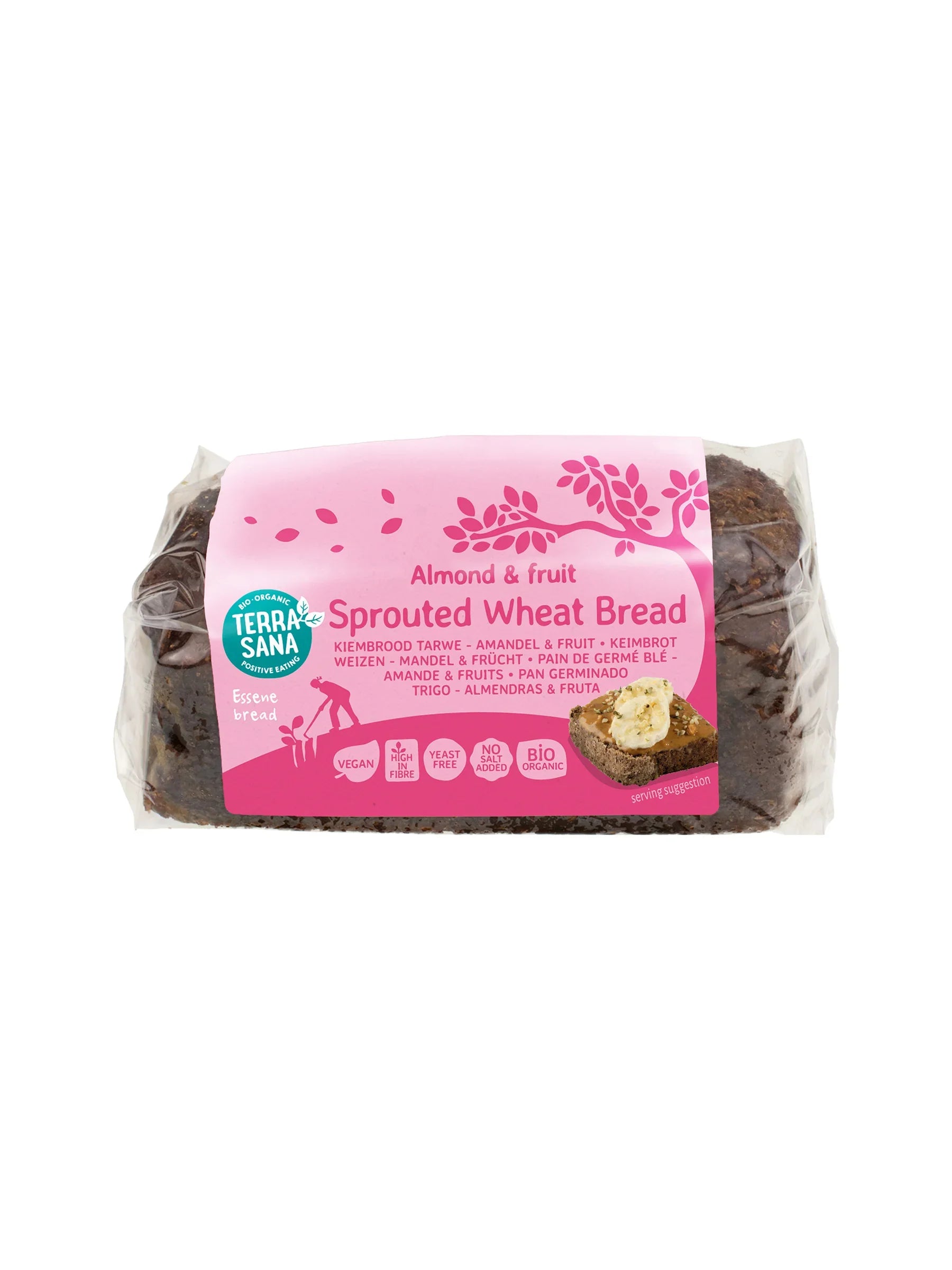 TerraSana Gekiemd brood zuidvruchten amandel bio 400 Gram