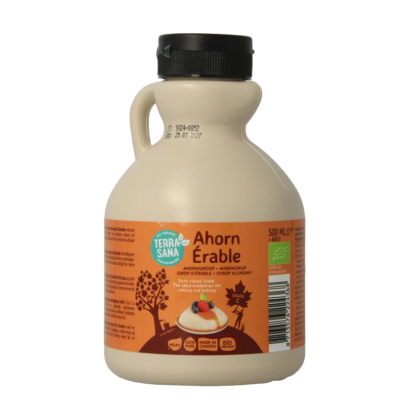 TerraSana Ahornsiroop graad C in jug bio 500 Milliliter