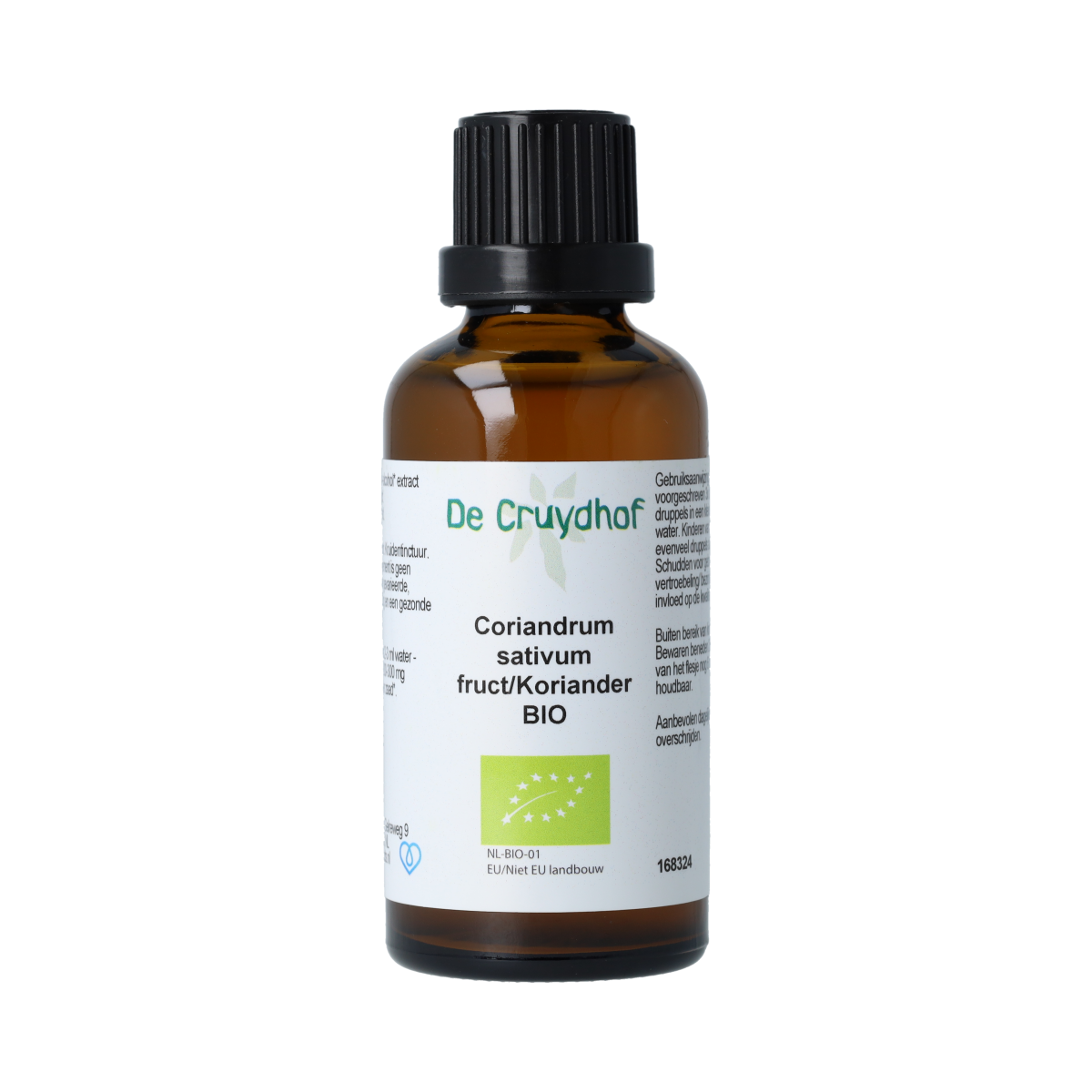De Cruydhof Coriandrum sativum / koriander tinctuur bio 50.00 Milliliter