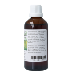 Cruydhof Gentiana lutea radix / gentiaan tinctuur bio 100.00 Milliliter