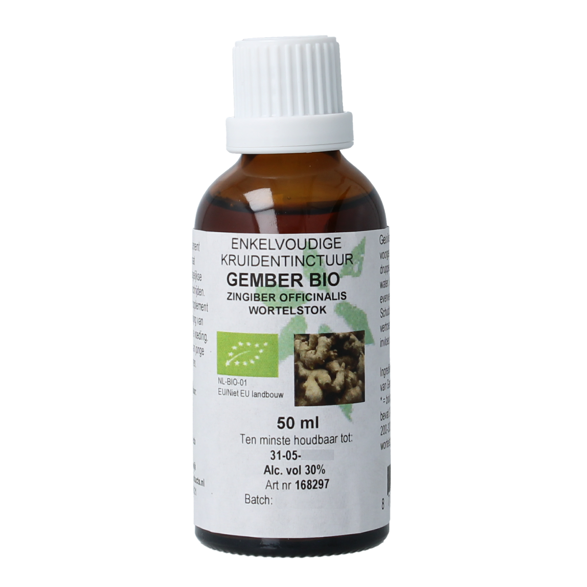 Cruydhof Zingiber officinalis rhiz/gember tinctuur bio 50.00 Milliliter