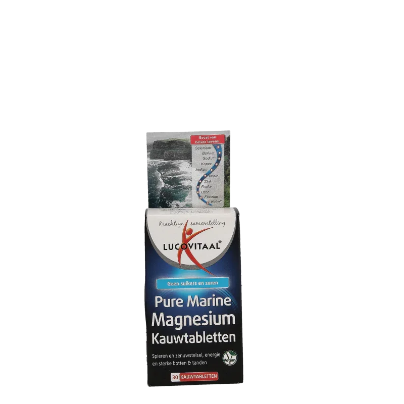 Lucovitaal Pure marine magnesium 30 Kauwtabletten