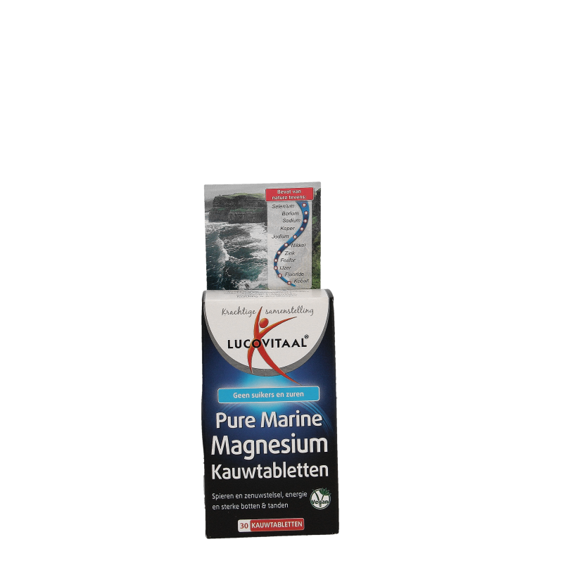 Lucovitaal Pure marine magnesium 30 Kauwtabletten