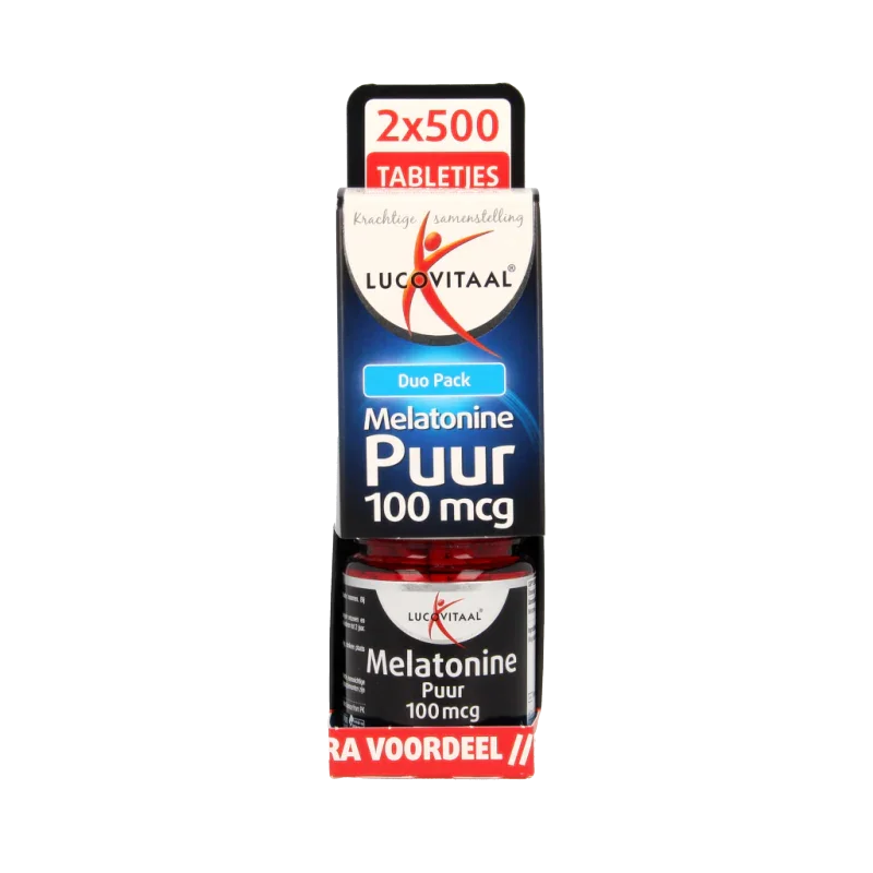 Lucovitaal Melatonine duo 0.1mg 2 x 500 tabletten 1000 Tabletten