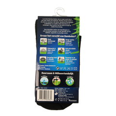 Lucovitaal Bamboe sok lang zwart maat 35-38 1 Paar