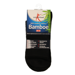 Lucovitaal Bamboe sok lang zwart maat 39-42 1 Paar