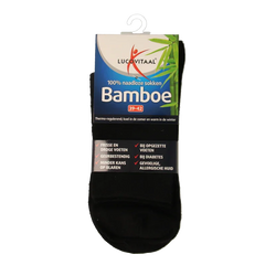 Lucovitaal Bamboe sok lang zwart maat 39-42 1 Paar