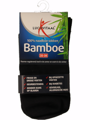 Lucovitaal Bamboe sok lang blauw maat 35-38 1 Paar