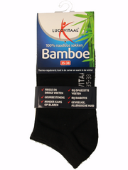 Lucovitaal Bamboe enkelsok zwart maat 35-38 1 Paar