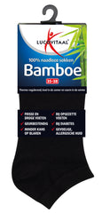 Lucovitaal Bamboe enkelsok zwart maat 35-38 1 Paar