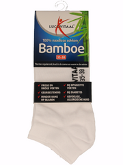 Lucovitaal Bamboe enkelsok wit maat 35-38 1 Paar