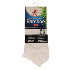 Lucovitaal Bamboe enkelsok wit maat 35-38 1 Paar