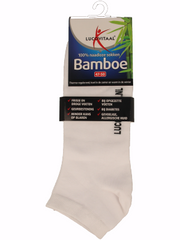 Lucovitaal Bamboe enkelsok wit maat 47-50 1 Paar