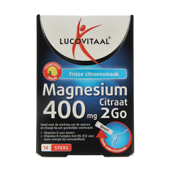 Lucovitaal Magnesium citraat 400mg 2go sticks 14 Stuks
