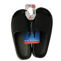 Lucovitaal Orthopedische badslipper 43-44 zwart 1 Paar