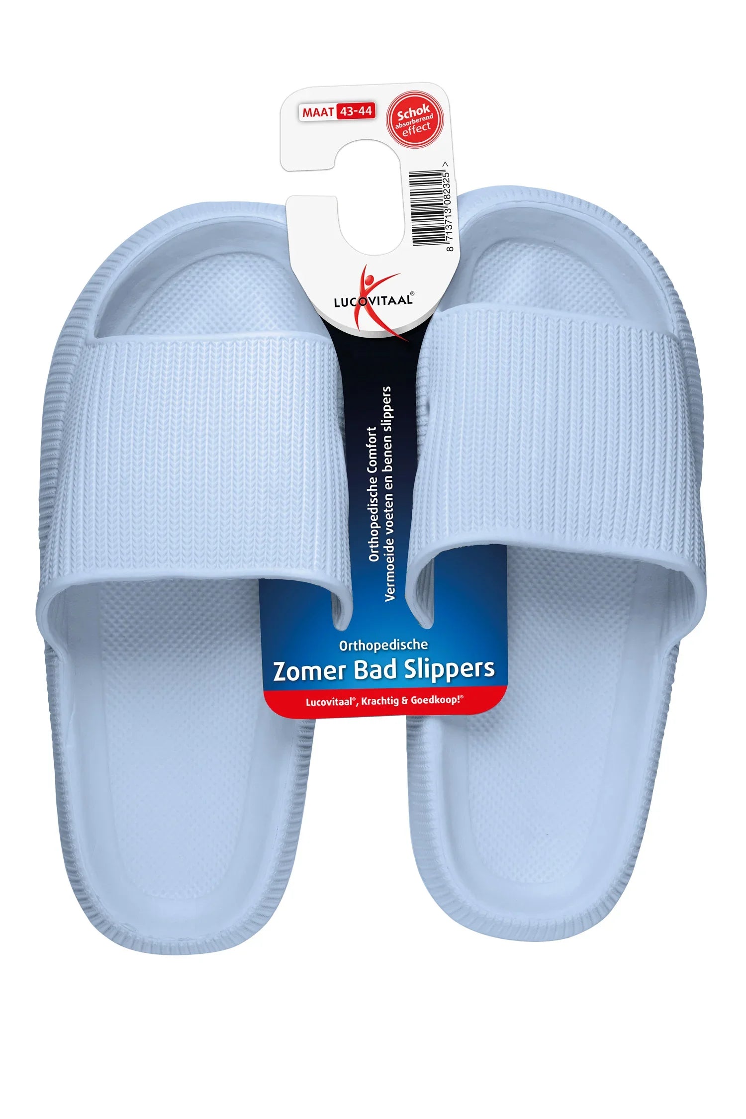 Lucovitaal Orthopedische badslipper 43-44 blauw 1 Paar