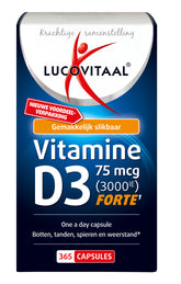 Lucovitaal Vitamine D3 75mcg 3000IE 365 Capsules