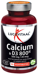 Lucovitaal Calcium 500mg + D3 20mcg 90.00 Kauwtabletten