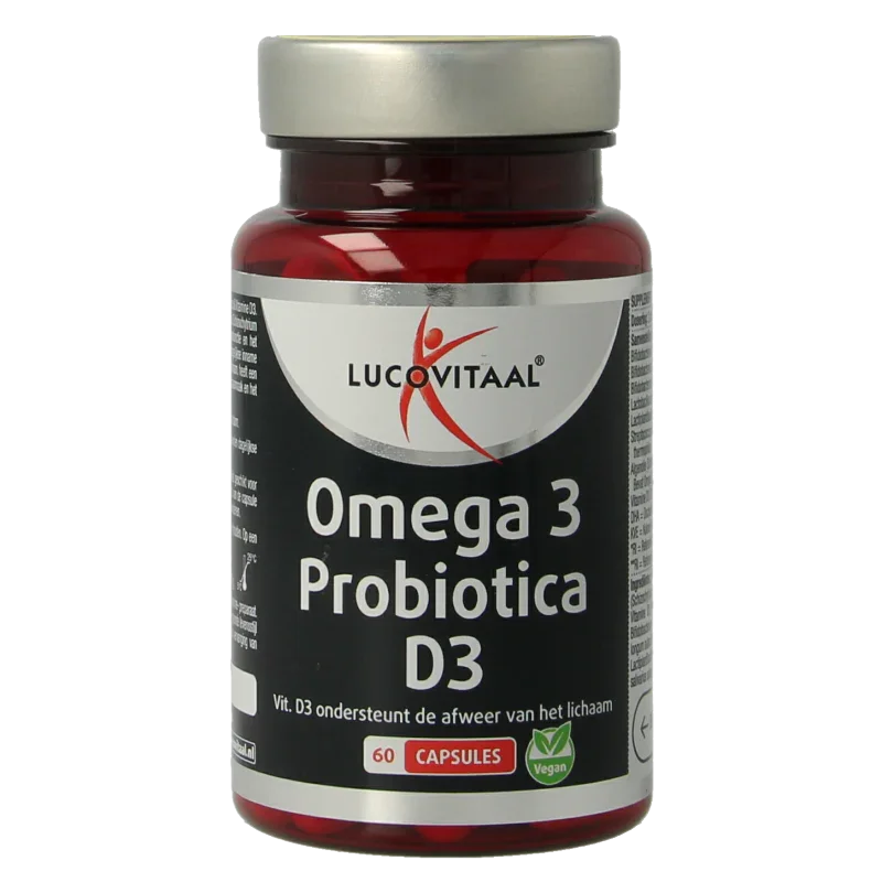 Lucovitaal Omega 3 probiotica D3 vegan 60 Capsules