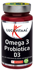 Lucovitaal Omega 3 probiotica D3 vegan 60 Capsules