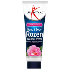 Lucovitaal Hand & body rozen wonder creme 100 Milliliter