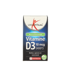 Lucovitaal Vitamine D3 10mcg (400IE) vegan 60 Kauwtabletten
