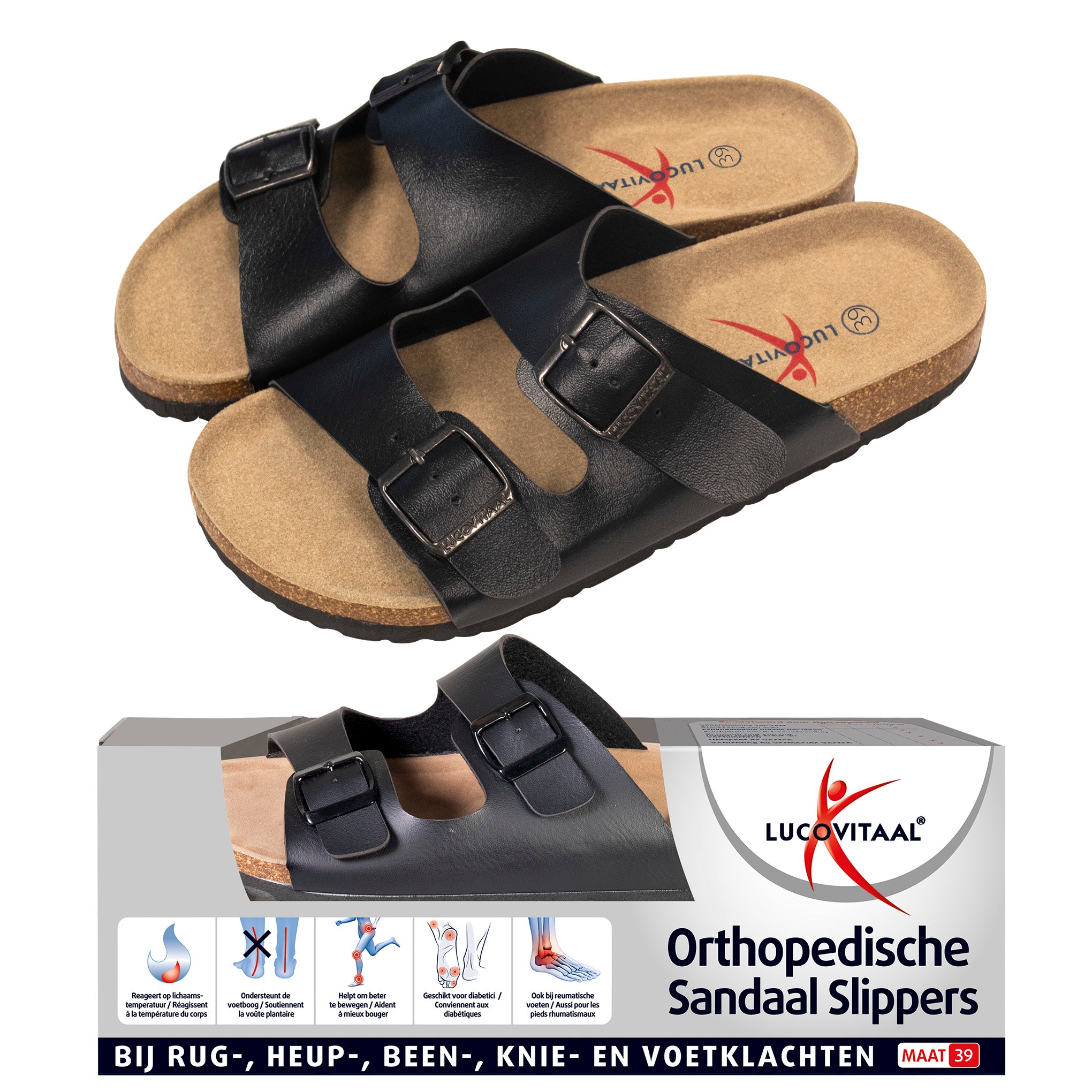 Lucovitaal Orthopedische sandalen maat 39 1 Paar