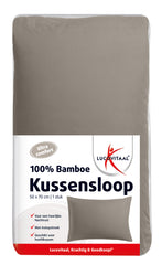 Lucovitaal Kussensloop bamboo taupe 50x70 1.00 Stuks
