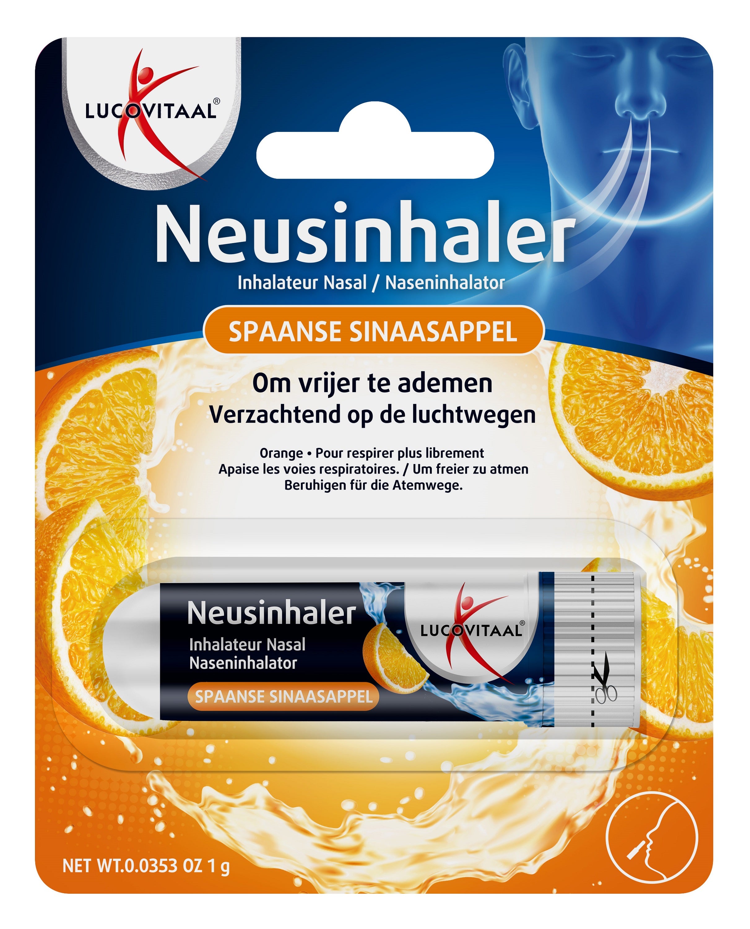 Lucovitaal Neusinhaler spaanse sinaasappel 1 Stuks