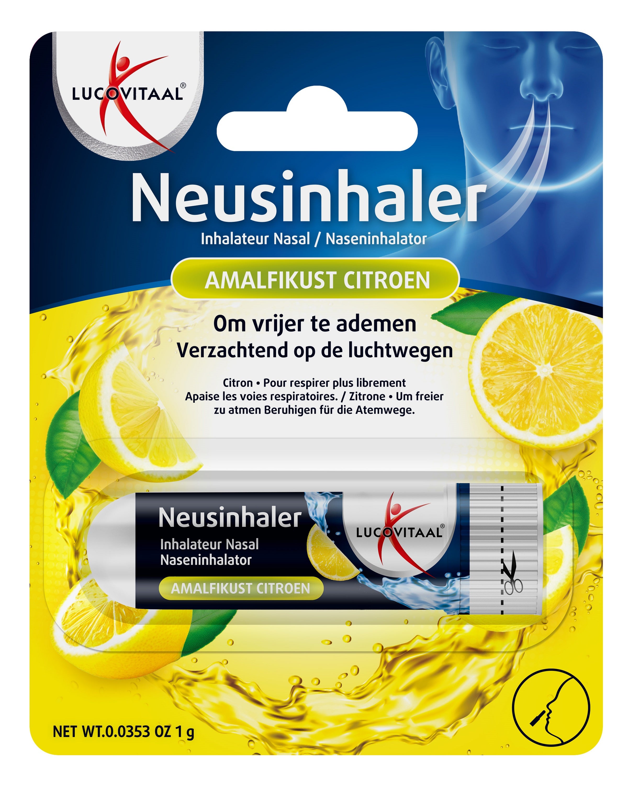 Lucovitaal Neusinhaler amalfikust citroen 1.00 Stuks