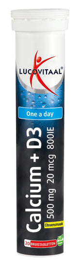 Lucovitaal Calcium + D3 citroen 20 Bruistabletten