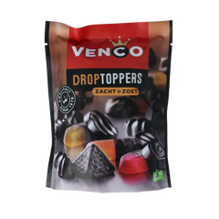 Venco Droptoppers zacht zoet 225 Gram