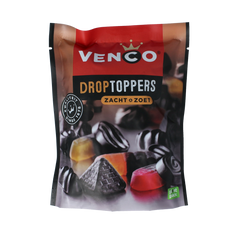 Venco Droptoppers zacht zoet 225.00 Gram