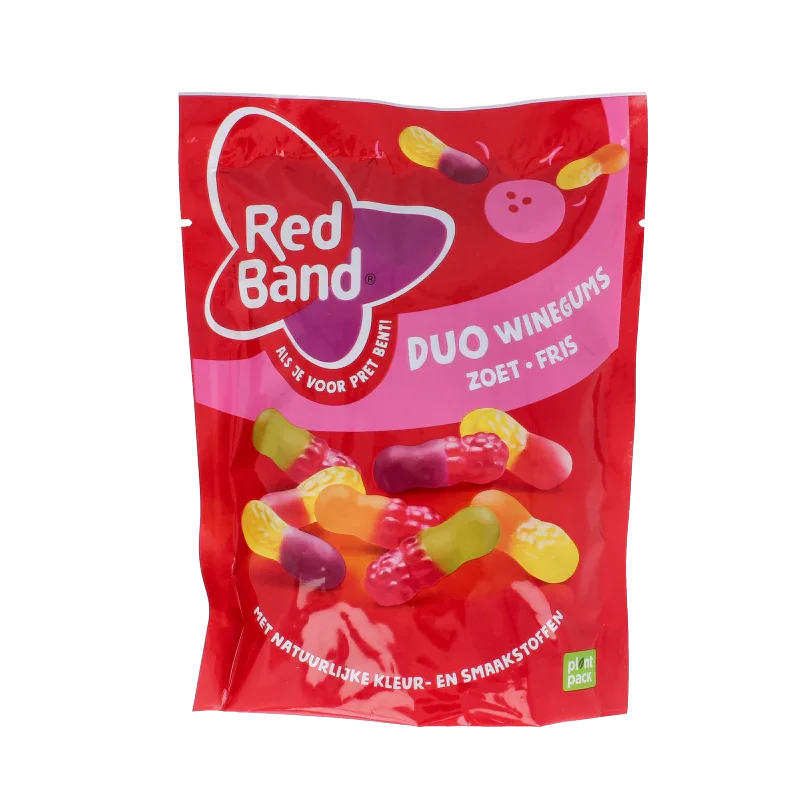 Red Band Winegums duo zoet fris 215 Gram