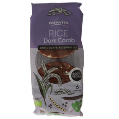 Bonvita Rijstwafels puur carobe bio 100 Gram