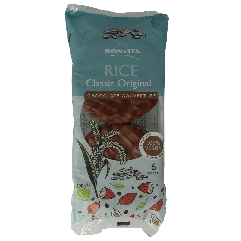 Bonritzz Rijstwafel choco melk bio 100 Gram