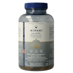 Minami MorEPA platinum + vitamine D3 120.00 Softgels