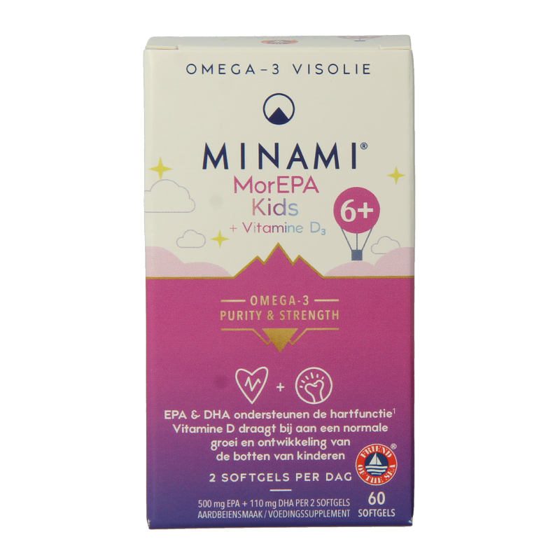 Minami MorEPA kids + vitamine D3 60 Softgels