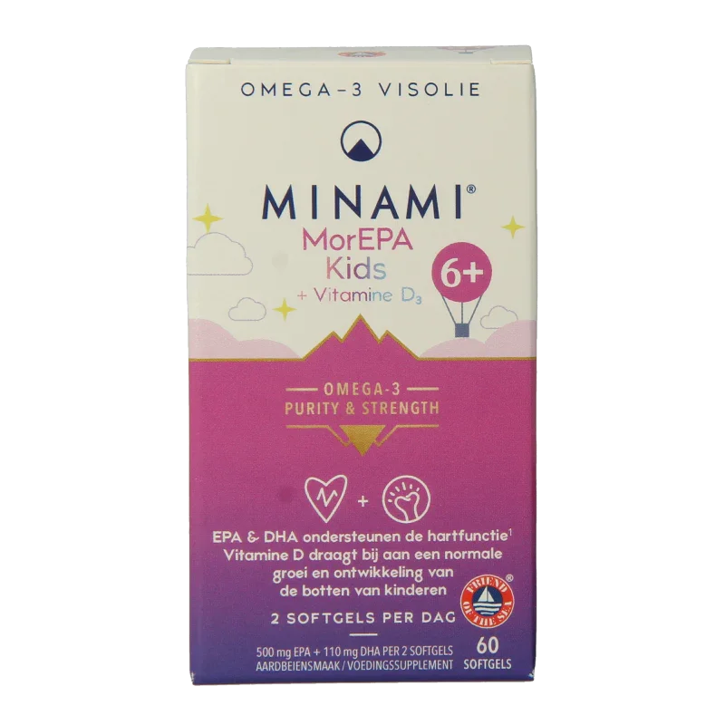 Minami MorEPA kids + vitamine D3 60 Softgels