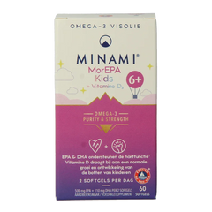 Minami MorEPA kids + vitamine D3 60 Softgels