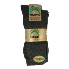 Naproz Thermo sokken grijs maat 43-46 3 Paar