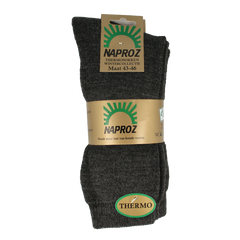 Naproz Thermo sokken grijs maat 43-46 3 Paar