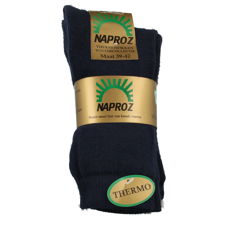 Naproz Thermo sokken blauw maat 39-42 3 Paar