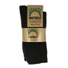 Naproz Thermo sokken zwart maat 39-42 3 Paar
