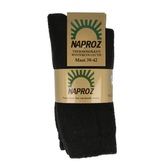 Naproz Thermo sokken zwart maat 39-42 3 Paar