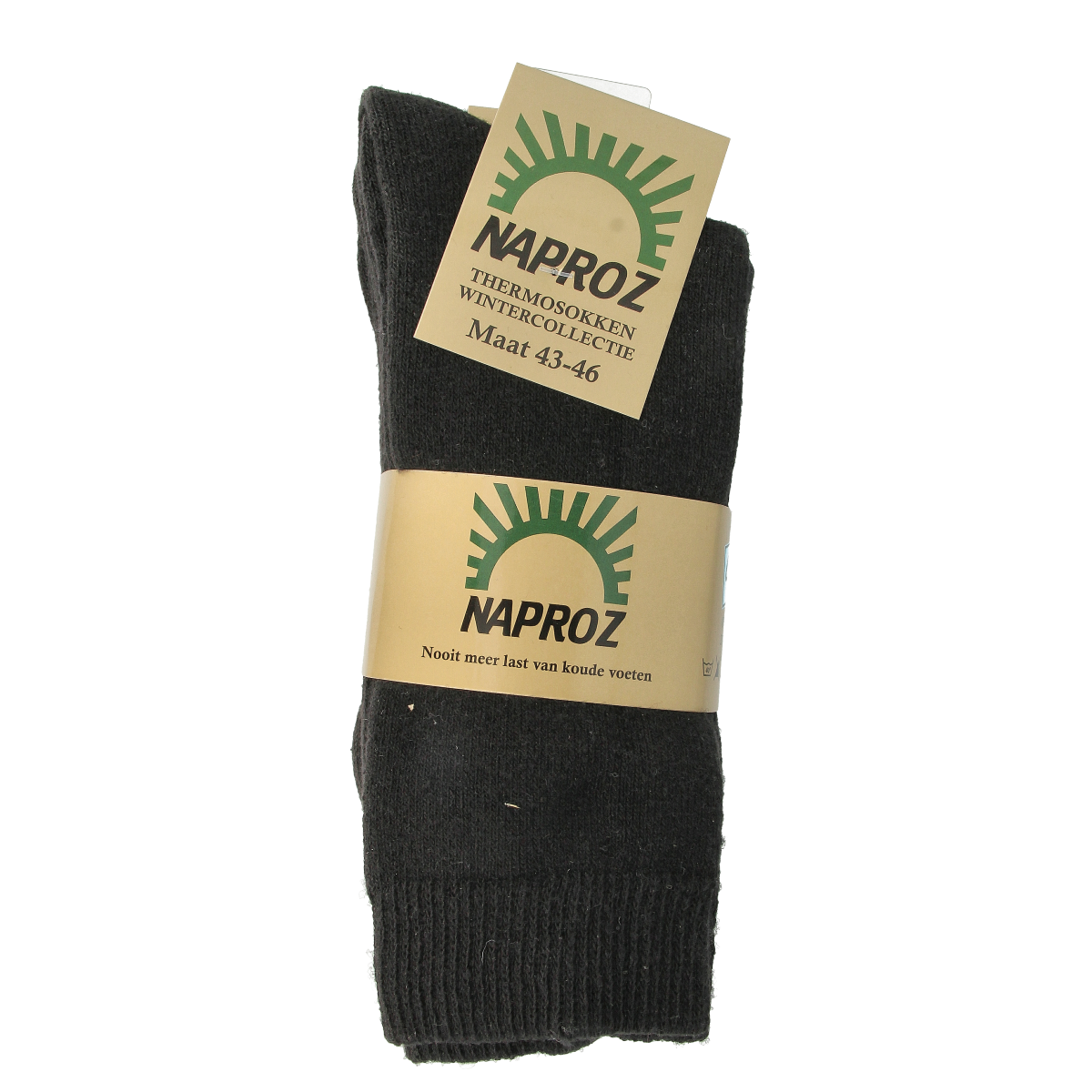 Naproz Thermo sokken zwart maat 43-46 3.00 Paar