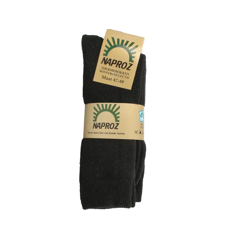 Naproz Thermo sokken zwart maat 47-49 3 Paar